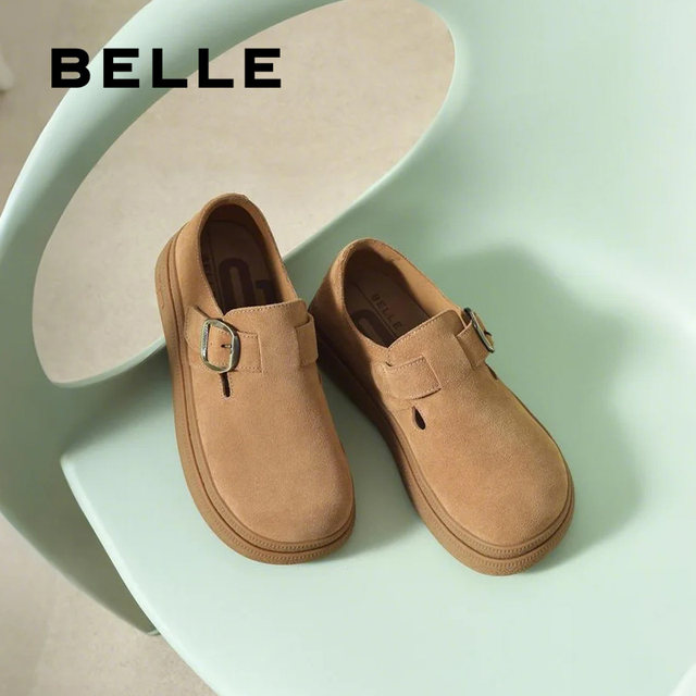 
Belle women's shoes retro thick sole heightened full-packed Birkenstock shoes 2025 new casual loafers D4V1DAM5