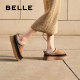Belle warm and plush cotton shoes winter new Baotou slip-on slippers snow boots for women B2167DH4