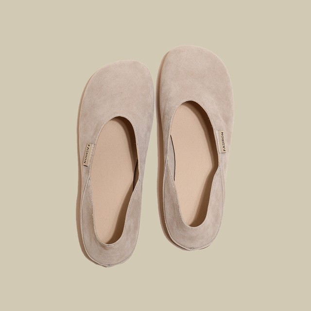 Single shoes for women 2025 spring and autumn new flat sole versatile one-foot lazy half slippers two-wear grandma shoes bean shoes