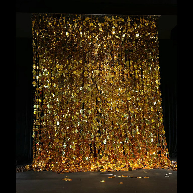 Silver sequin background cloth pendant Internet celebrity shop check-in decorative wall party birthday photo props holiday layout