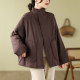 Xiaofei's home ~ Large size cotton jacket for women's new long velvet cotton stand collar thickened loose slimming casual cotton jacket for winter
