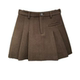 High-waisted wool pleated skirt anti-exposure A-line skirt autumn and winter hip-covering skirt large size versatile thickened slim skirt
