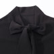 Black bow shirt for women long sleeves fashionable temperament base spring and autumn French chic professional women's chiffon shirt
