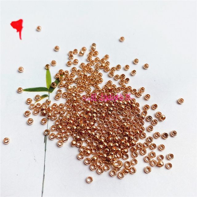 Gold-plated silver-plated positioning beads spacer beads handmade diy small loose beads beaded hairpin necklace jewelry accessories materials