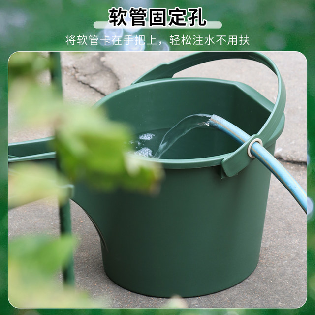 Old flower farmer gardening bucket thickened resin plastic flower watering bucket 8L household portable watering kettle sprinkler kettle tip bucket