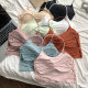 Black halter neck beautiful vest internet celebrity new suspender for women in summer wear for breast wrap and inner wear with breast pad tube top