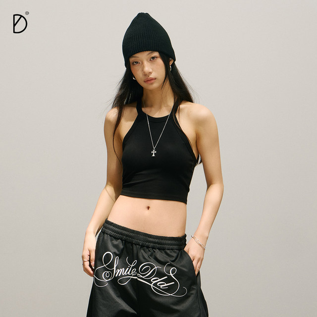 
SMILE DDD hollow halter neck vest chest pad beautiful back elastic breathable sports hot girl jazz dance suspender vest