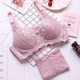 Lace sexy thin underwear front buckle no steel circle large -size bras, gathered and integrated beauty vest fat mm bra
