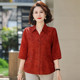 2025 summer new style jacquard fashionable small person fashionable women's shirt short-sleeved top loose cardigan