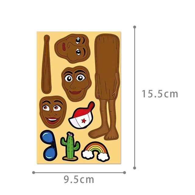 
New foreign AI mountain and sea classic dress-up stickers for children's handmade fun toys characters and beast stickers unzipped puzzle