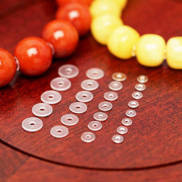 Fully transparent ultra-thin silicone spacer Wenwan bracelet crystal bracelet pearl gold anti-wear plastic protective gasket