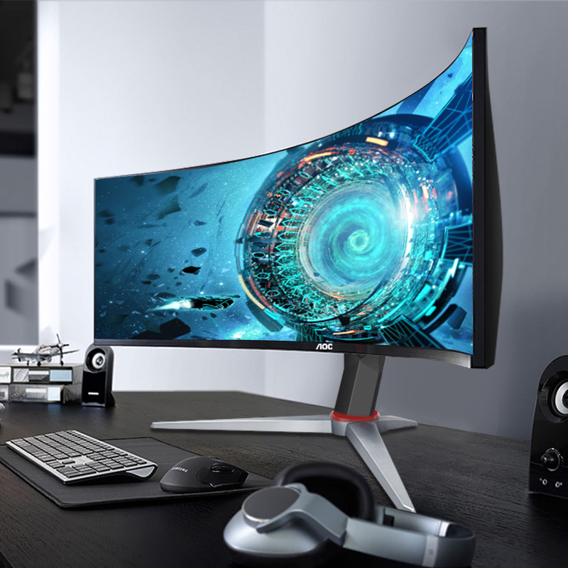 Aoc 0hz Gaming Monitor 2k Hd 21 9 With Fish Screen 30 Inch Curved Cq30g3z Computer Widescreen 144hz Screen 32 Game Ps4 Curved Screen 34