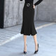 New hip-pack fishtail skirt long 2025 spring and autumn skirt women Korean style ruffle long skirt large size women's clothing