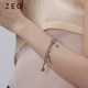 ZENGLIU designer patchwork 925 silver letter pendant bracelet for women autumn and winter DIY beaded accessories light luxury niche