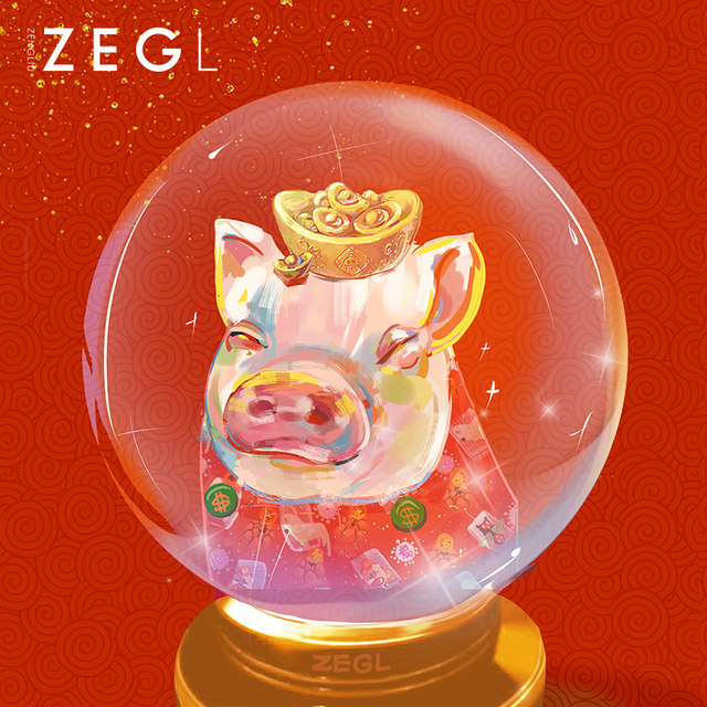 ZENGLIU2019 Year of the Year of the Nation Pig Necklace for Women's Clarbone Chain Pendant niche design Internet celebrity pig jewelry