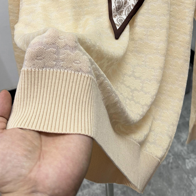 Middle-aged mother autumn fashion knitted top long-sleeved T-shirt middle-aged and elderly base shirt ladies versatile sweater shirt