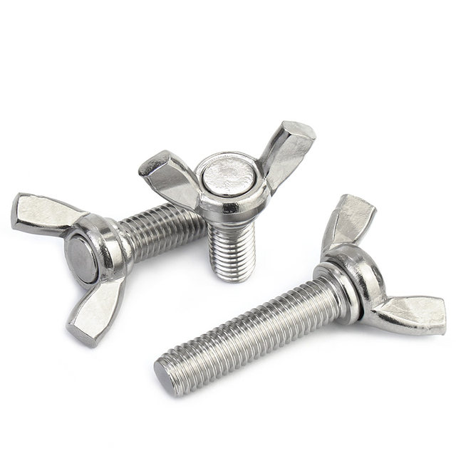304/201/316 stainless steel butterfly screw butterfly type ramrod ingot hand screw bolt M3M4M5M6M8M10