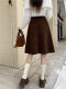 Hip-covering umbrella skirt slim retro corduroy skirt for women's autumn and winter large size high waist pocket mid-skirt versatile A-line skirt