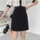 Boiled skirt female A -character skirt hip -step skirt, fat mm wild work black anti -walking suit professional skirt short skirt
