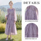Cypress House round neck tea skirt 2025 spring new women's fashion retro splicing slim long-sleeved dress