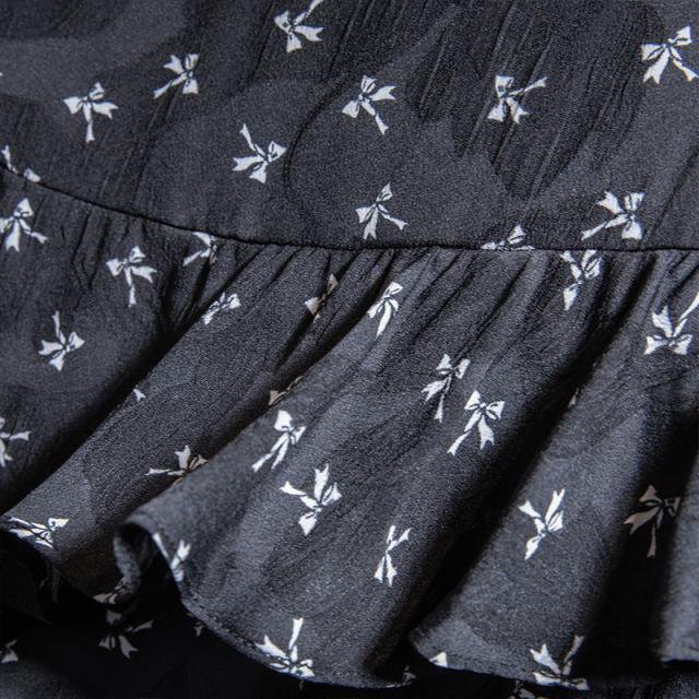 Silk Cypress Printed Skirt 2025 Summer New Women's Fashion Irregular Spliced ​​Elastic Waist Temperament Short Skirt