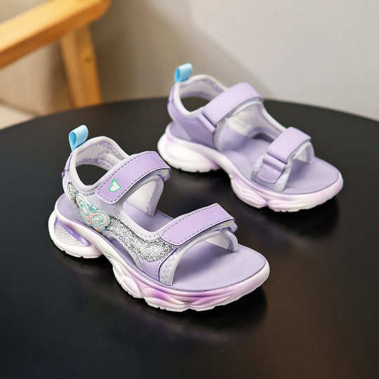 ABCkings girls casual sandals for summer new Korean style soft sole open toe sports medium-sized children girls beach shoes