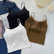 Beauty back vest with chest pads female hot girl bands in summer short inner and outer wearing open -back tops, niche design sense
