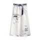 Fashionable and personalized breasted Korean denim skirt large size fat mm spring and summer mid-length versatile temperament one-step skirt for women