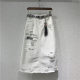 Fashionable and personalized breasted Korean denim skirt large size fat mm spring and summer mid-length versatile temperament one-step skirt for women