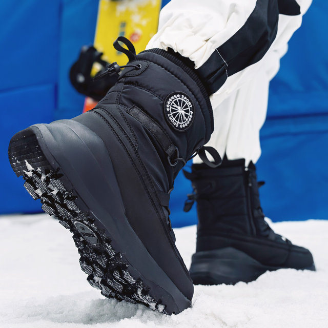 Snow boots new couple snow boots women's winter Northeastern cotton shoes waterproof non-slip warm women's thickened men's boots