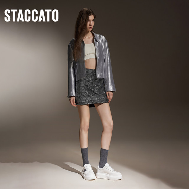 Sijitu's new panel shoes high bottom increase sports casual shoes silver versatile women's shoes H0082cm4
