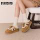Scatto 2025 new winter retro furry shoes plus velvet warm thick-soled Birkenstock shoes for women EIY10DH5