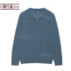 2025 autumn new style v-neck long-sleeved sweater lapel wool sweater casual loose solid color top women's bottoming