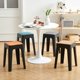 Plastic stool thickened household extra thick modern simple stackable long sitting comfortable chair high round stool bench