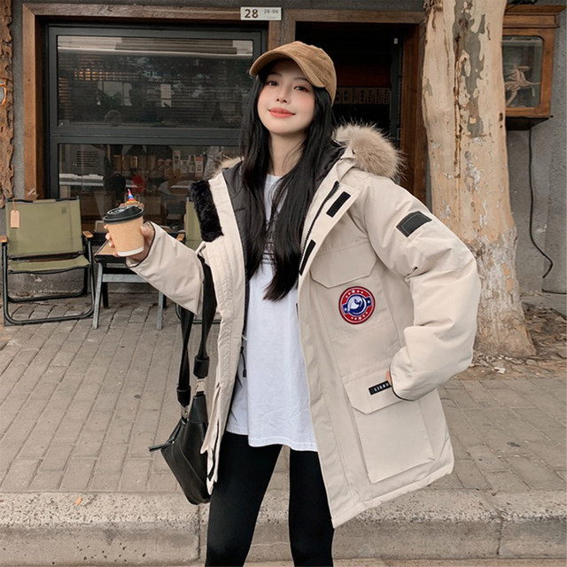Lier Big Goose Outdoor Working Down Jacket Women's Park Overcomes Graphite Gray 2025 New Large Size Thickened Couple Skiing