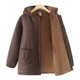 Winter clothing plus velvet and thick plaid cotton jacket for women, quilted hooded cotton coat, middle-aged and elderly mother's casual warm cotton coat