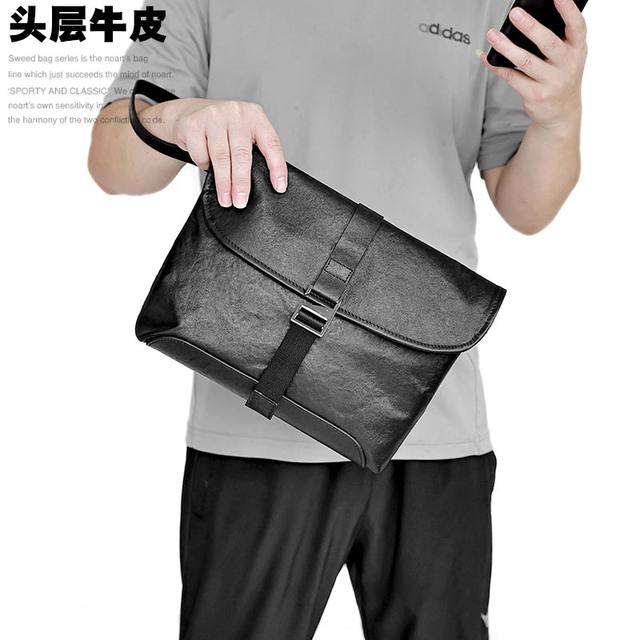Zuosen vegetable tanned first layer cowhide crossbody bag genuine leather small bag soft leather shoulder bag (can be used as a handbag) men's casual bag