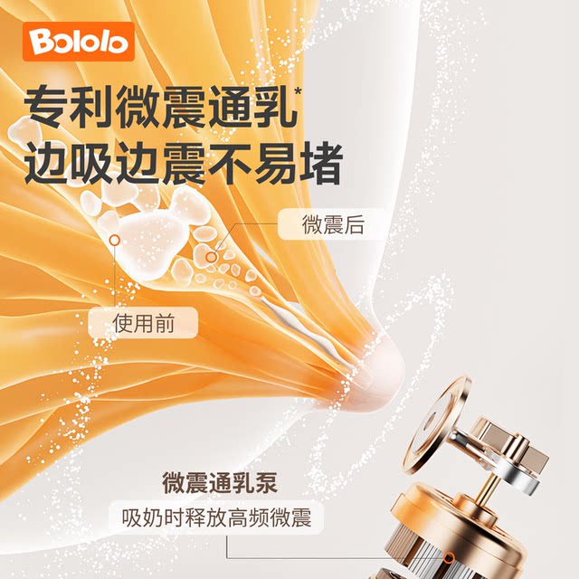 Boga Bilateral Electric Breast Pump Micro-vibration Massage Breast Milk Fully Automatic Hands-Free Breast Expressing Machine Breast Pump Silent