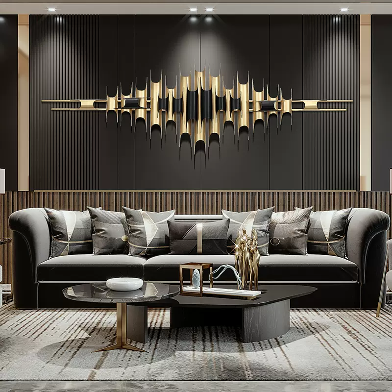 轻奢北欧金属铁艺壁饰立体墙饰沙发背景装饰挂件风格客厅