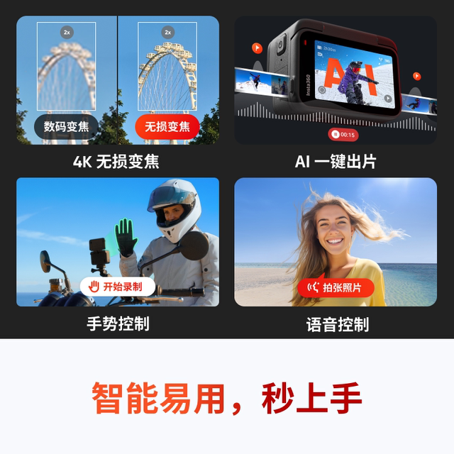 Shadow Stone Insta360 Ace Pro Sports Camera Motorcycle Leica Night View