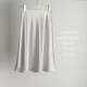Premium color elastic waist three acetic skirt for women smoke gray short mid-length temperament commuting OL goddess umbrella skirt
