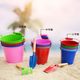 Children's beach thickened large iron bucket set small shovel baby outdoor beach playing digging and playing sand tools
