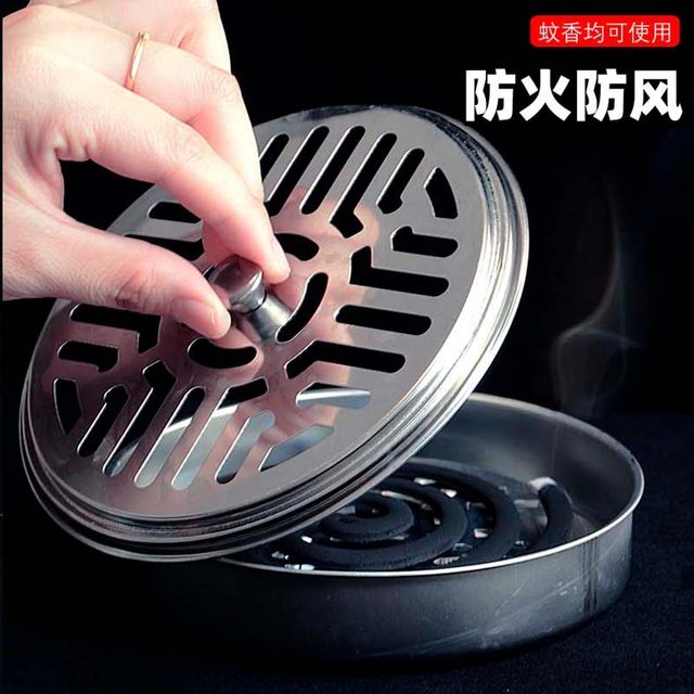 
Thickened and enlarged mosquito-repellent incense box with lid for household use, fire-proof, anti-scalding, durable, triangular mosquito-repellent incense holder, ash tray, outdoor portable