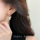 Unique pearl fish tail tassel earrings for women's autumn and winter 2025 new hot style light luxury high-end earrings ear clips