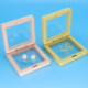 Colorful transparent PE film storage box film suspension box jewelry sealed jewelry display stand earrings earrings packaging box