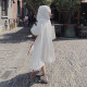 White sun protection clothes for women 2025 summer loose large size fashionable anti-clothing shirt thin super long over-knee thin jacket