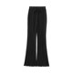 Han Yujia black high-waisted knitted pants for women draped slim fit slim flared casual trousers