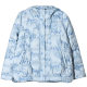GESGOO fashion hooded blue down jacket female autumn and winter 2024 new embroidery design white duck down jacket to keep warm
