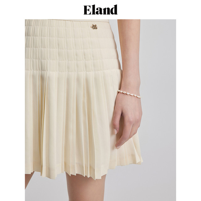 Eland skirt pleated skirt A-line skirt design mini skirt gentle and sweet summer style