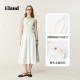 Eland Clothes Sweet Cotton Commuter Mid-Long Dress 2025 Summer New Style